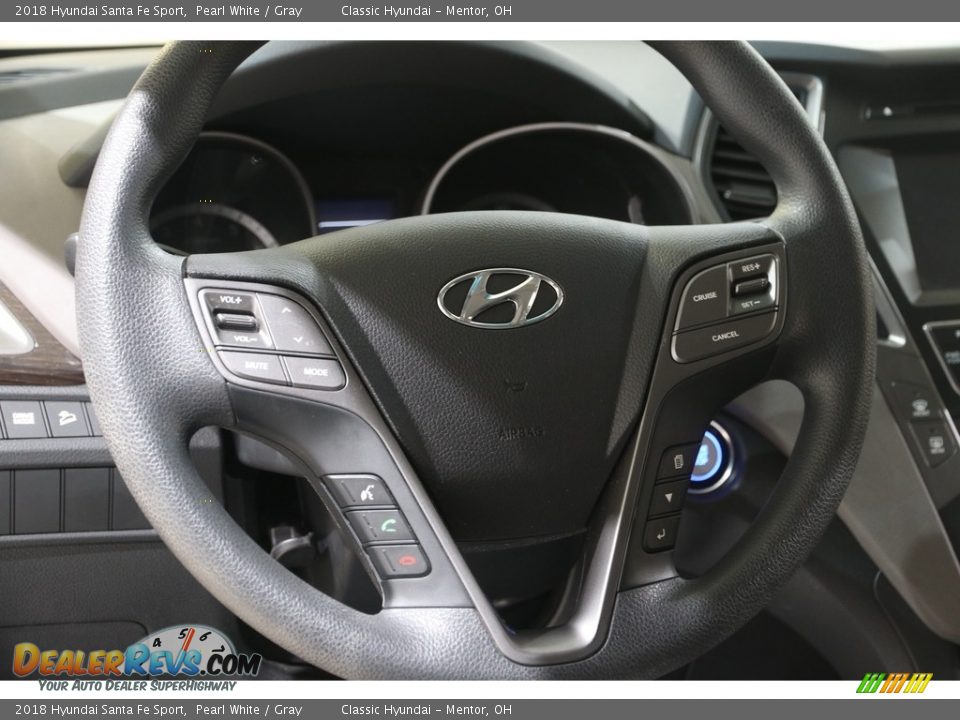 2018 Hyundai Santa Fe Sport Pearl White / Gray Photo #7
