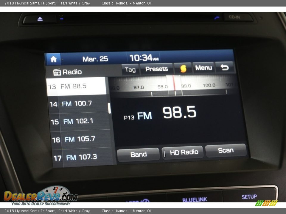 2018 Hyundai Santa Fe Sport Pearl White / Gray Photo #10