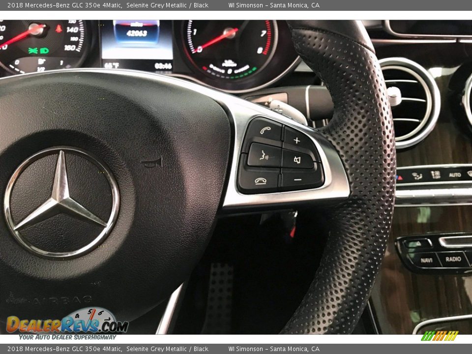 2018 Mercedes-Benz GLC 350e 4Matic Selenite Grey Metallic / Black Photo #22