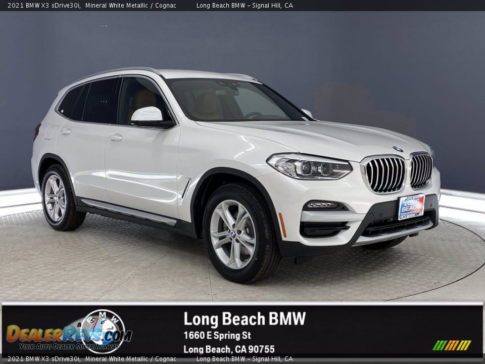 2021 BMW X3 sDrive30i Mineral White Metallic / Cognac Photo #1