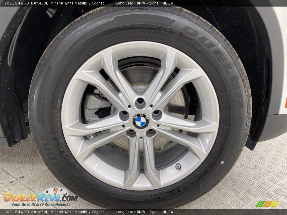 2021 BMW X3 sDrive30i Mineral White Metallic / Cognac Photo #3
