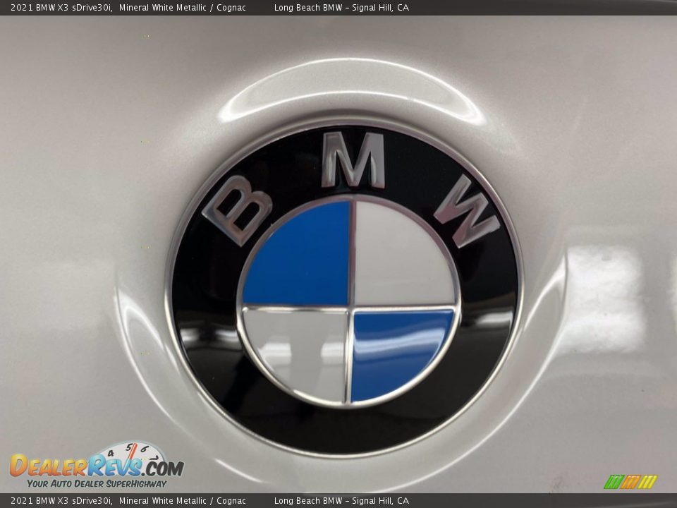 2021 BMW X3 sDrive30i Mineral White Metallic / Cognac Photo #7