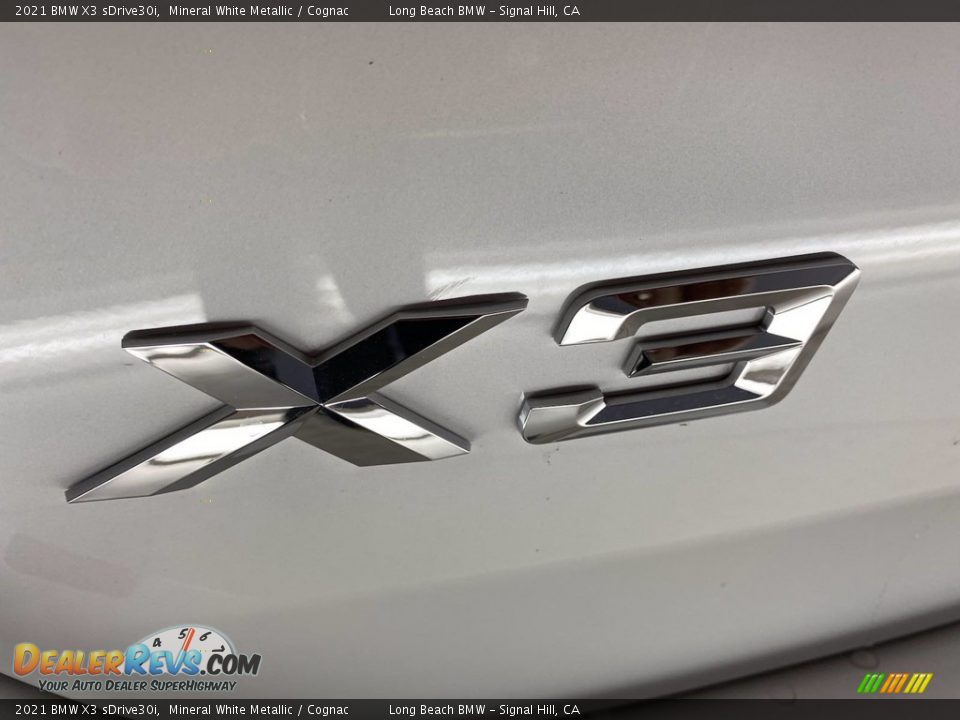 2021 BMW X3 sDrive30i Mineral White Metallic / Cognac Photo #8