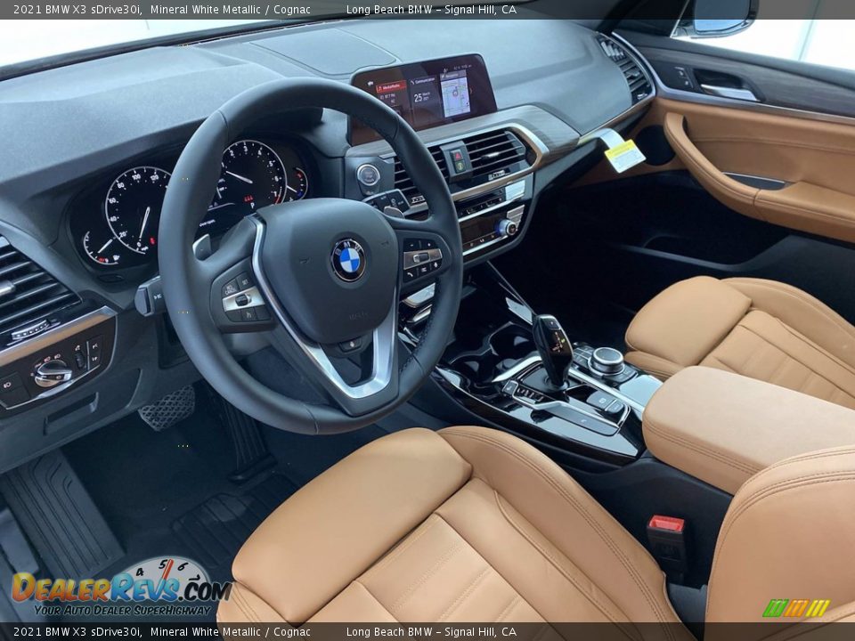 Cognac Interior - 2021 BMW X3 sDrive30i Photo #12