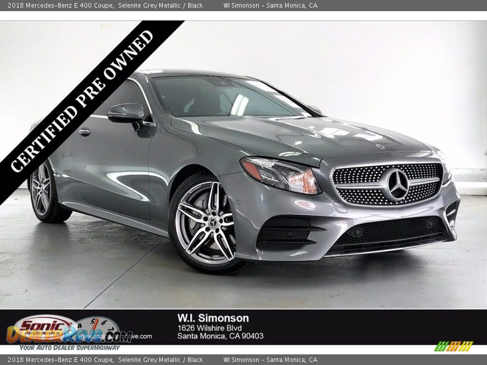 2018 Mercedes-Benz E 400 Coupe Selenite Grey Metallic / Black Photo #1