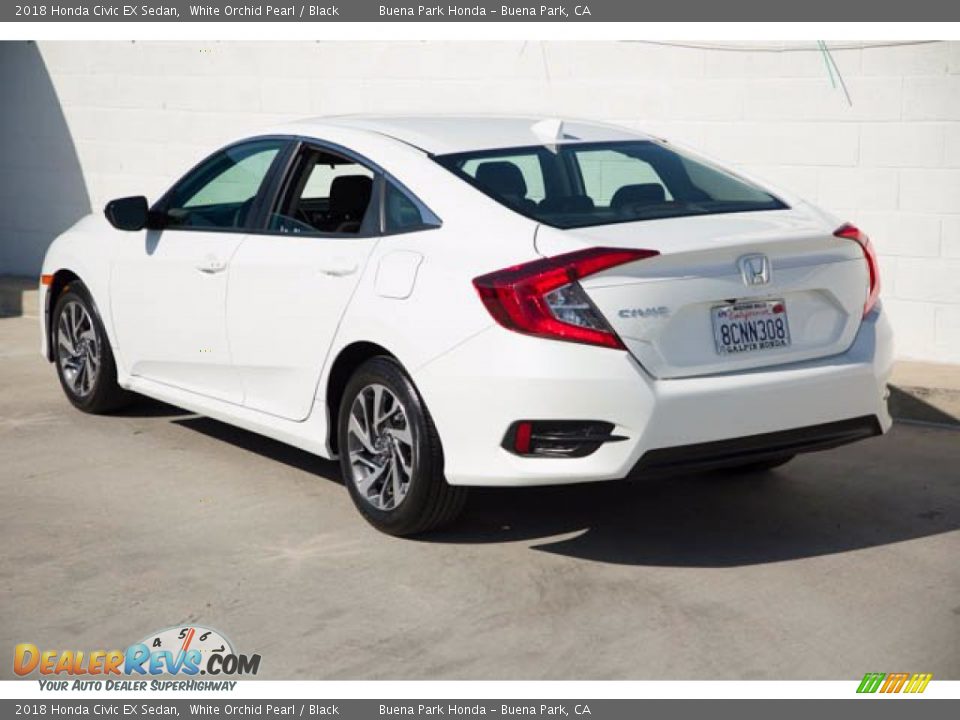 2018 Honda Civic EX Sedan White Orchid Pearl / Black Photo #2