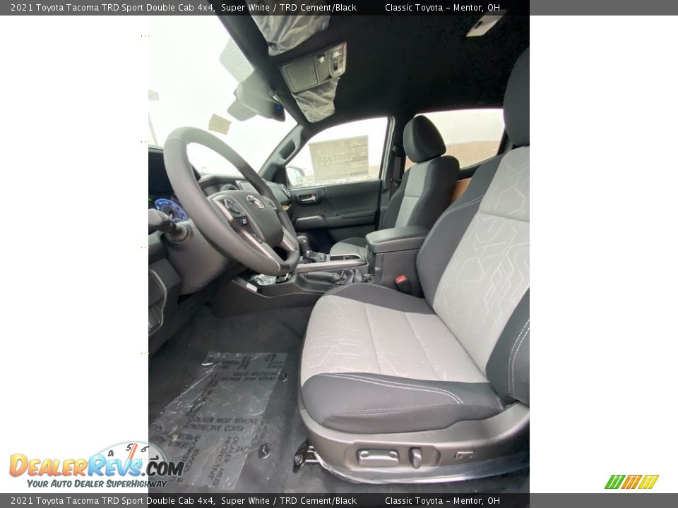 2021 Toyota Tacoma TRD Sport Double Cab 4x4 Super White / TRD Cement/Black Photo #2