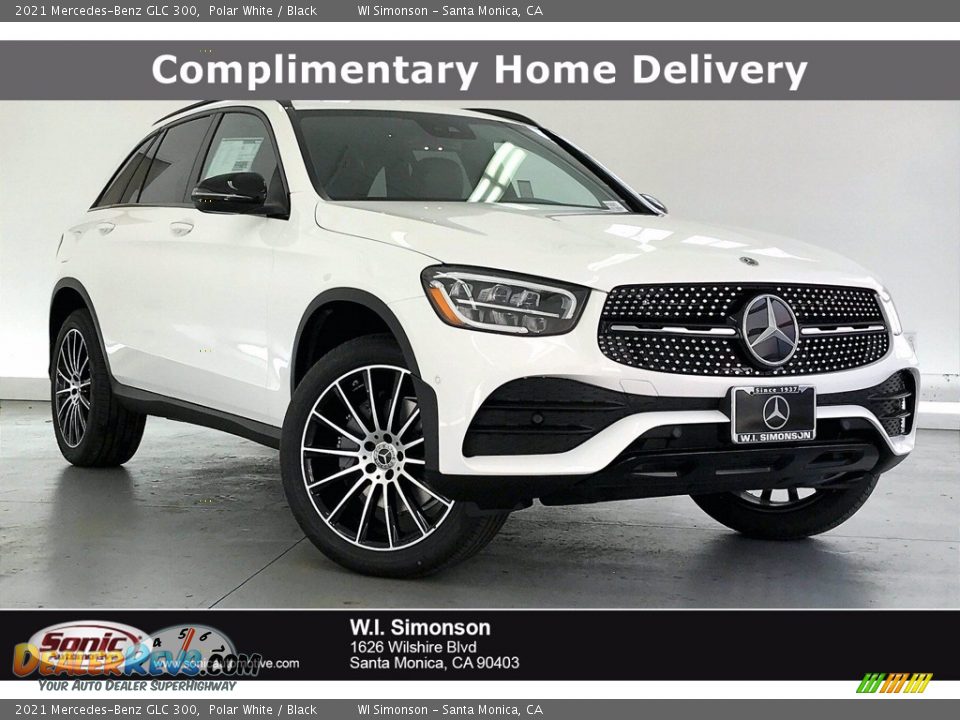 2021 Mercedes-Benz GLC 300 Polar White / Black Photo #1