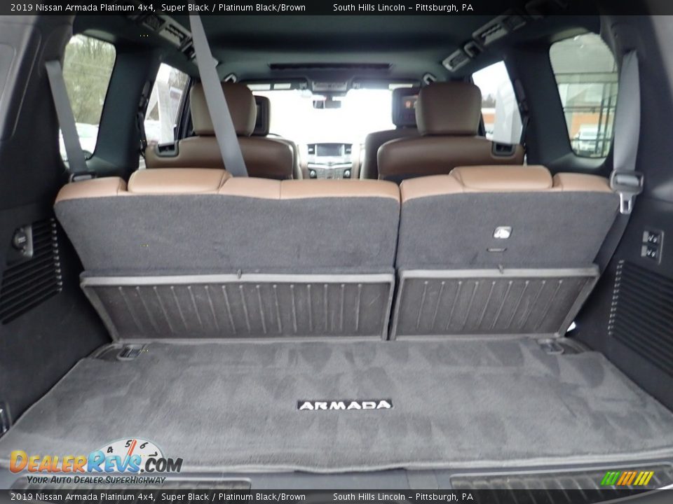 2019 Nissan Armada Platinum 4x4 Super Black / Platinum Black/Brown Photo #5