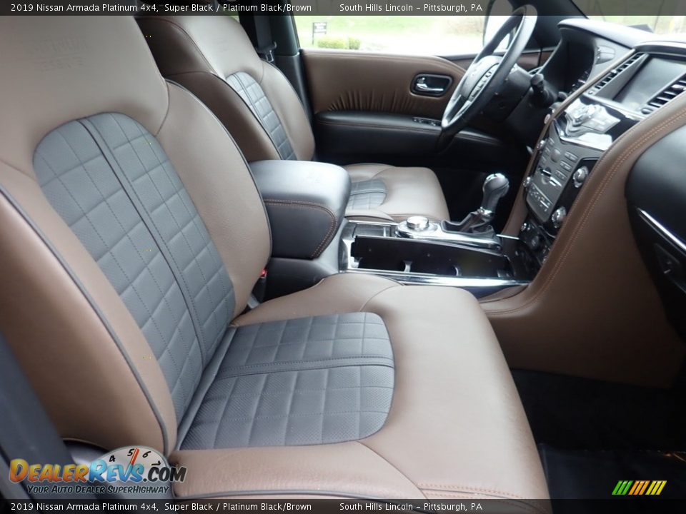 Front Seat of 2019 Nissan Armada Platinum 4x4 Photo #11
