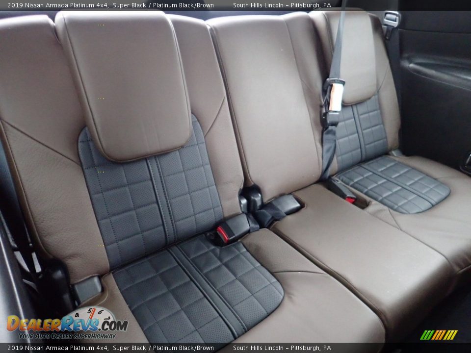 Rear Seat of 2019 Nissan Armada Platinum 4x4 Photo #14