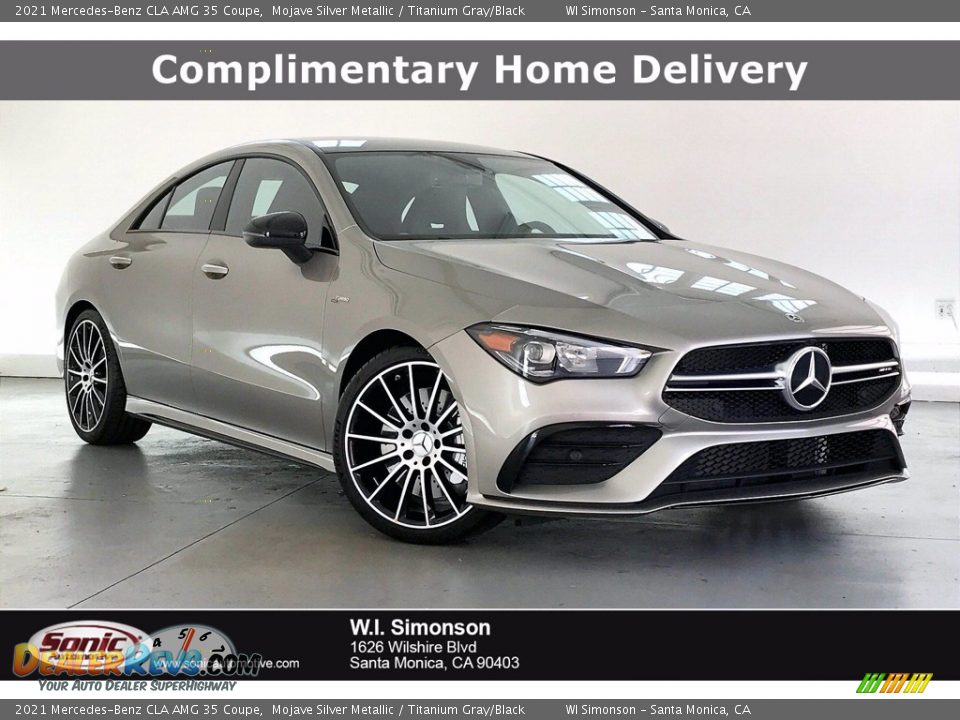 2021 Mercedes-Benz CLA AMG 35 Coupe Mojave Silver Metallic / Titanium Gray/Black Photo #1