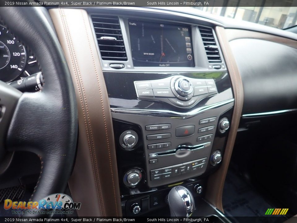 2019 Nissan Armada Platinum 4x4 Super Black / Platinum Black/Brown Photo #22