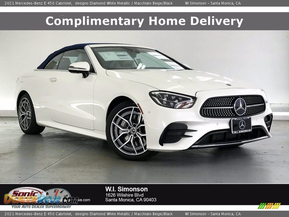 2021 Mercedes-Benz E 450 Cabriolet designo Diamond White Metallic / Macchiato Beige/Black Photo #1