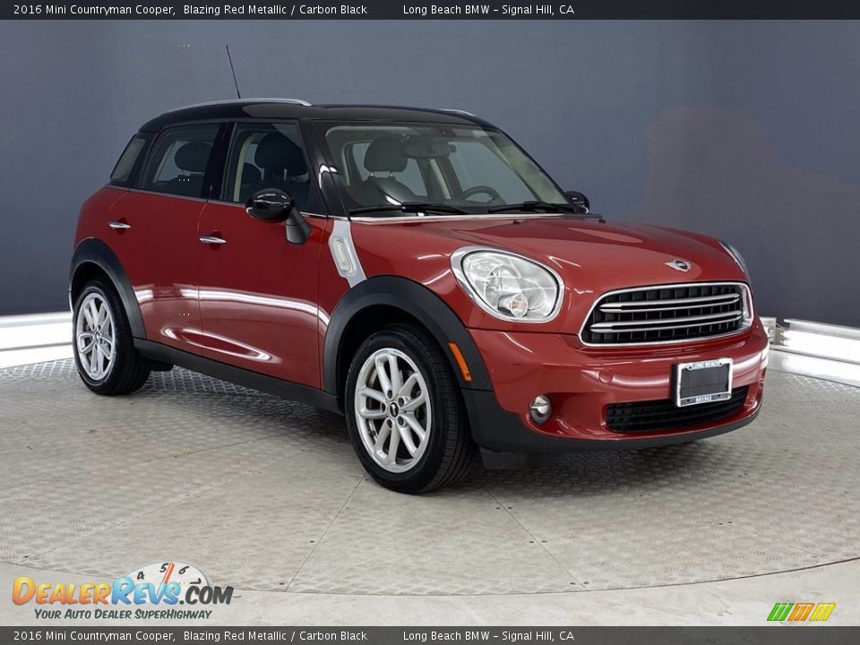 2016 Mini Countryman Cooper Blazing Red Metallic / Carbon Black Photo #36