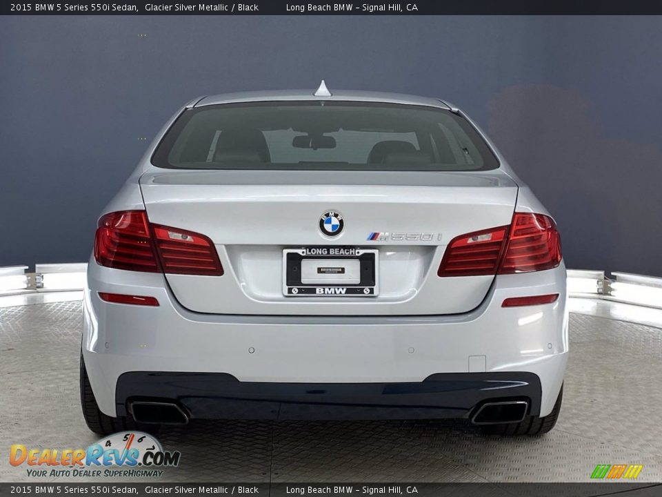 2015 BMW 5 Series 550i Sedan Glacier Silver Metallic / Black Photo #4