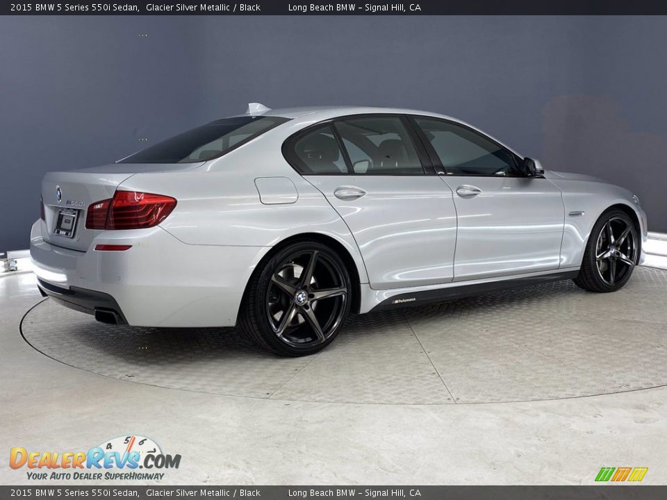 2015 BMW 5 Series 550i Sedan Glacier Silver Metallic / Black Photo #5