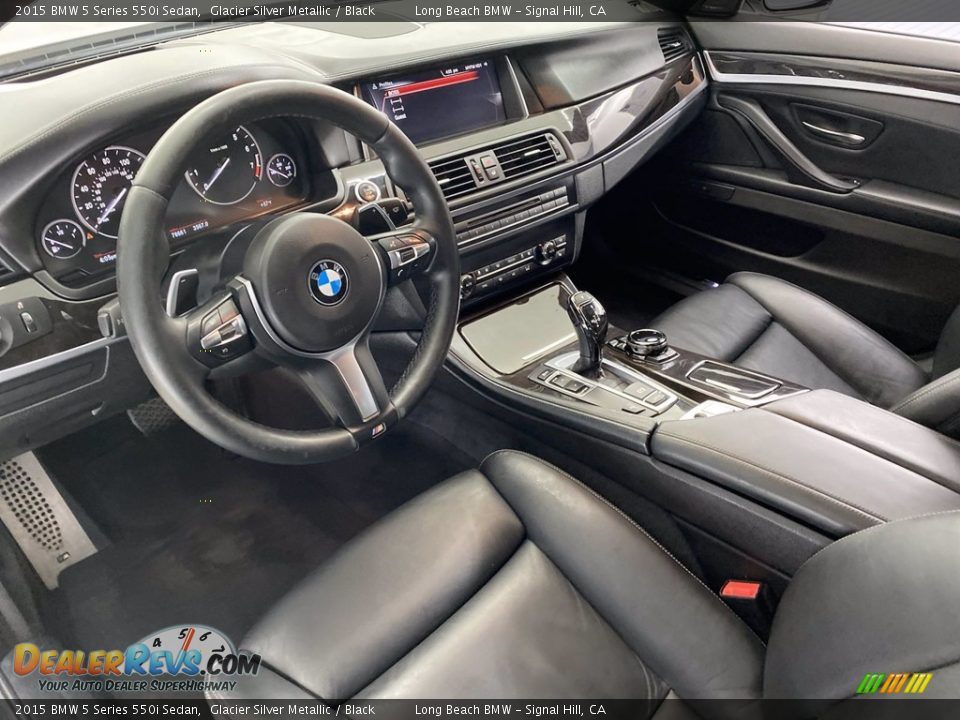 Black Interior - 2015 BMW 5 Series 550i Sedan Photo #16