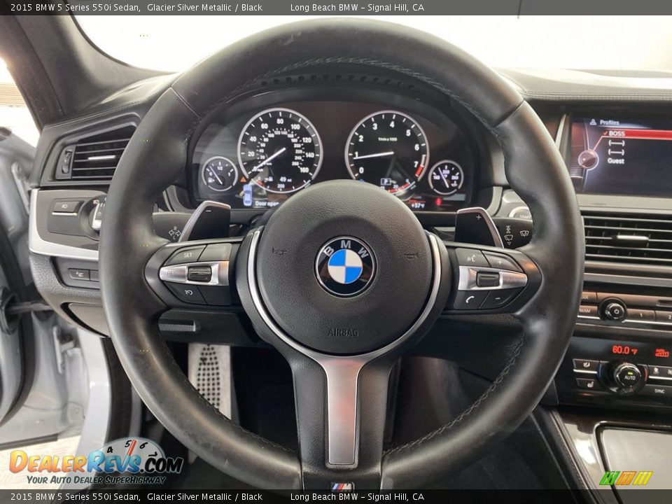 2015 BMW 5 Series 550i Sedan Steering Wheel Photo #18