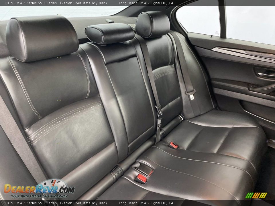 Rear Seat of 2015 BMW 5 Series 550i Sedan Photo #36