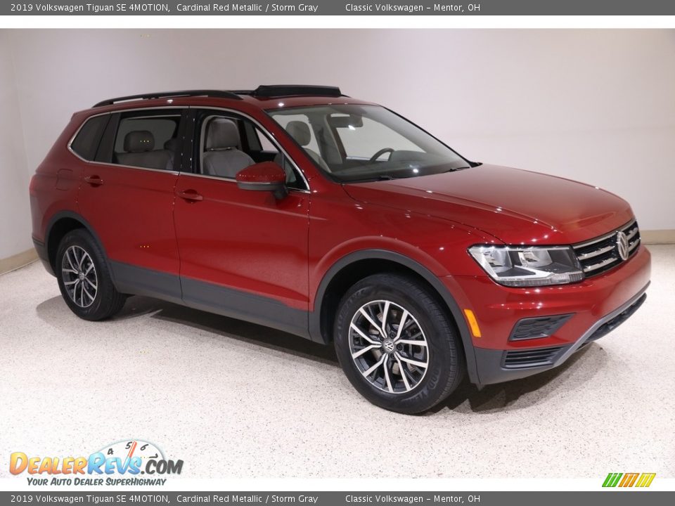 2019 Volkswagen Tiguan SE 4MOTION Cardinal Red Metallic / Storm Gray Photo #1