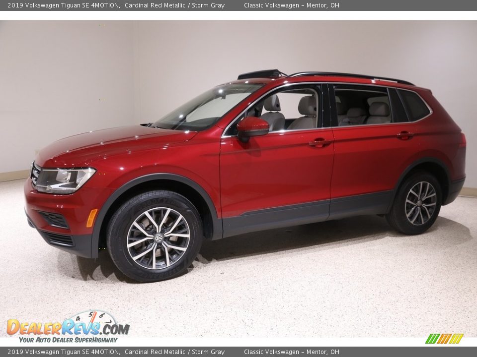 2019 Volkswagen Tiguan SE 4MOTION Cardinal Red Metallic / Storm Gray Photo #3