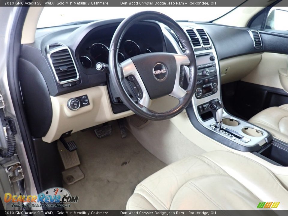 2010 GMC Acadia SLT AWD Gold Mist Metallic / Cashmere Photo #35