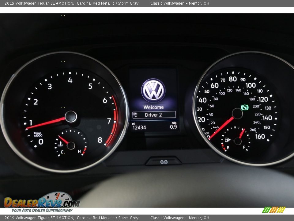2019 Volkswagen Tiguan SE 4MOTION Cardinal Red Metallic / Storm Gray Photo #8