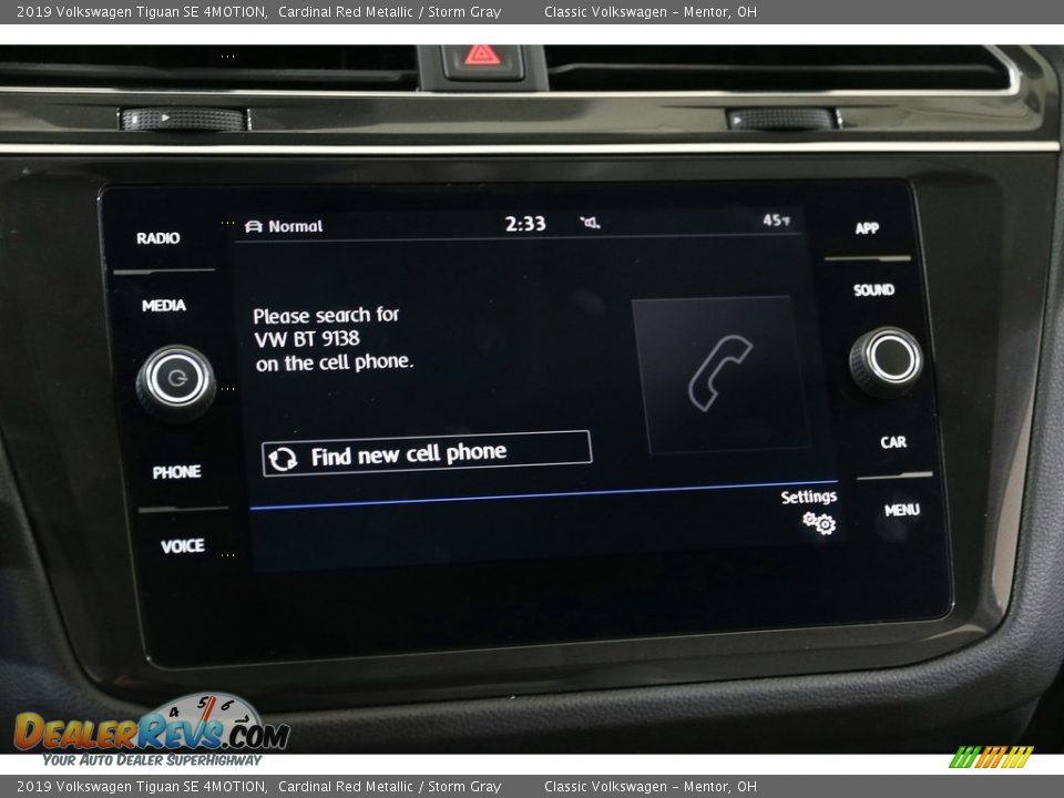 2019 Volkswagen Tiguan SE 4MOTION Cardinal Red Metallic / Storm Gray Photo #11