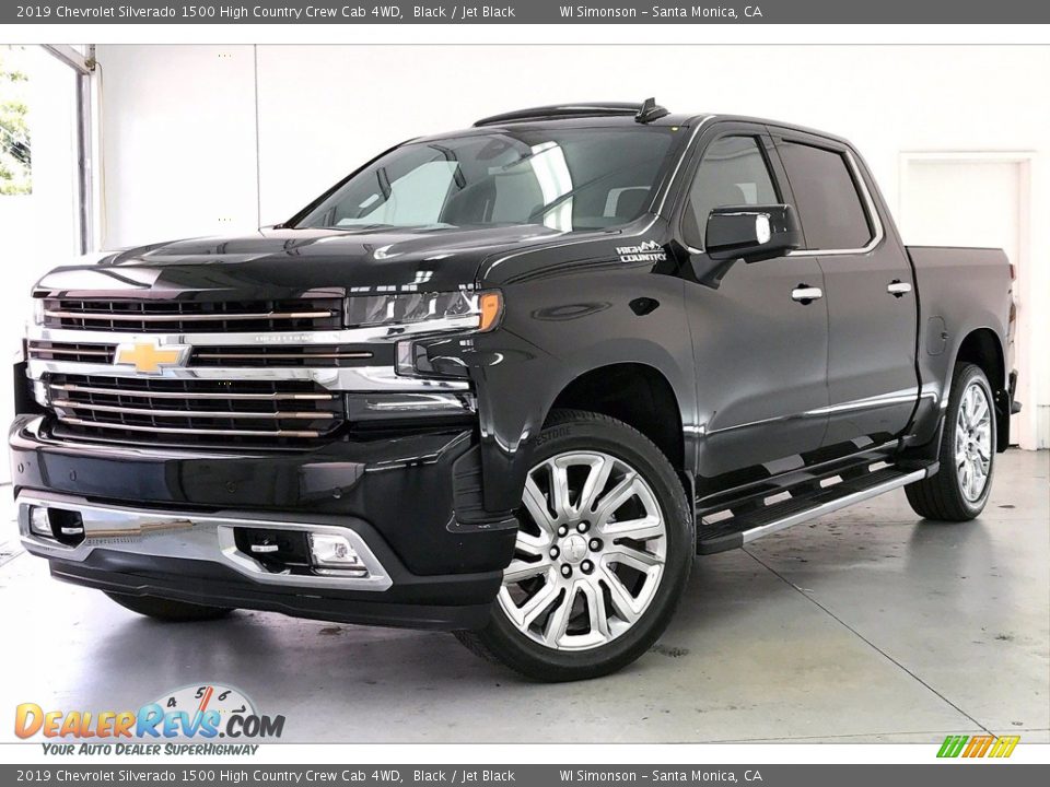 2019 Chevrolet Silverado 1500 High Country Crew Cab 4WD Black / Jet Black Photo #12