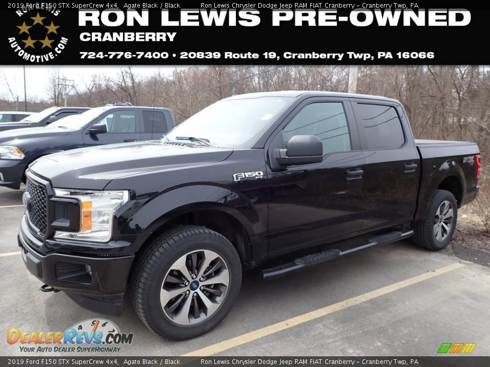 2019 Ford F150 STX SuperCrew 4x4 Agate Black / Black Photo #1