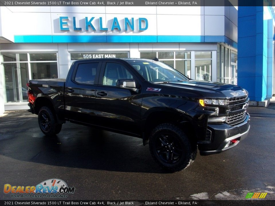 2021 Chevrolet Silverado 1500 LT Trail Boss Crew Cab 4x4 Black / Jet Black Photo #1