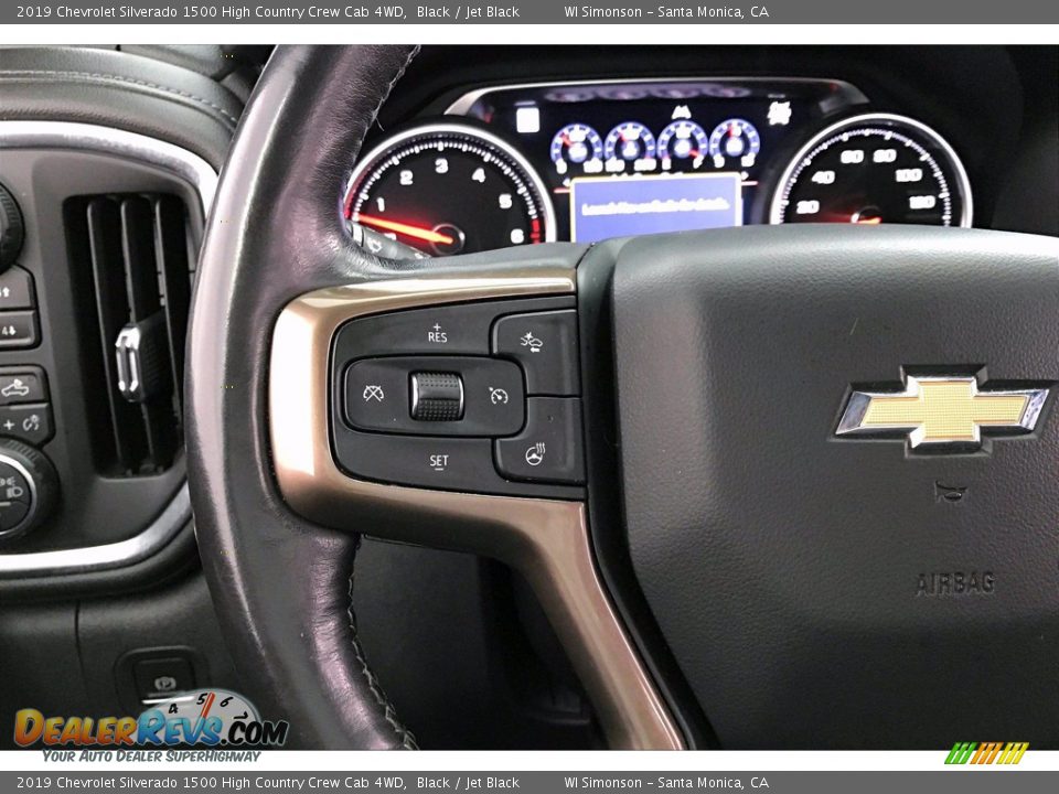 2019 Chevrolet Silverado 1500 High Country Crew Cab 4WD Black / Jet Black Photo #21