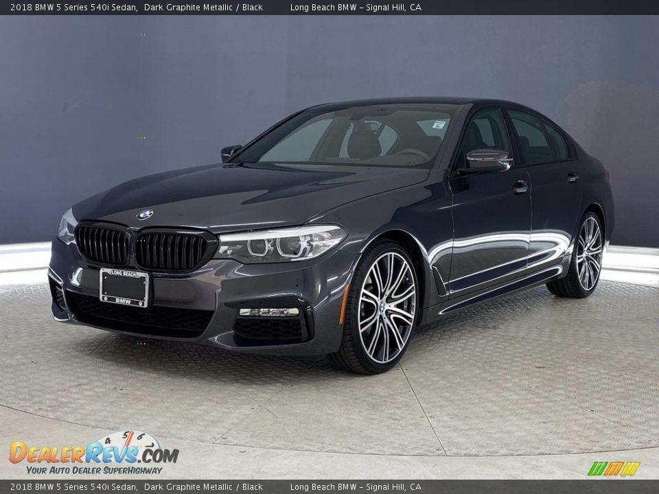 2018 BMW 5 Series 540i Sedan Dark Graphite Metallic / Black Photo #3