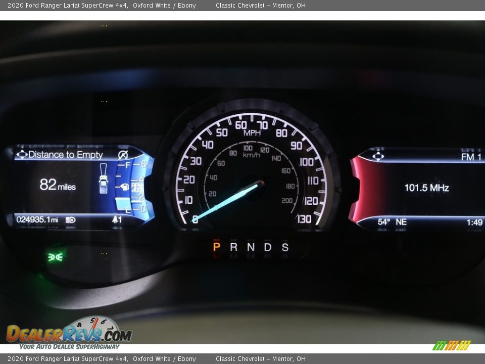 2020 Ford Ranger Lariat SuperCrew 4x4 Gauges Photo #8