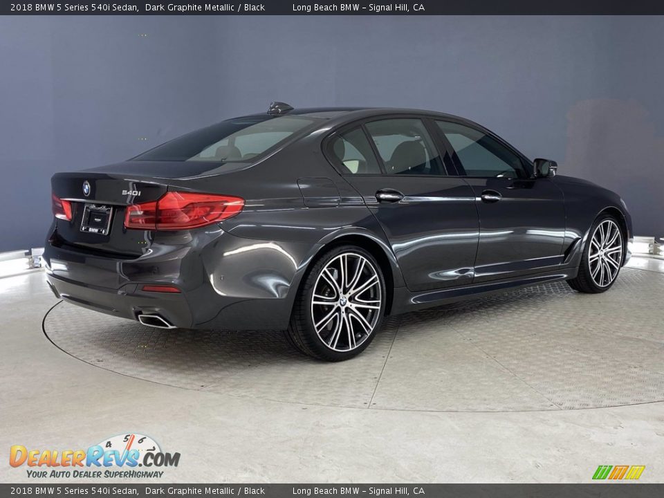 2018 BMW 5 Series 540i Sedan Dark Graphite Metallic / Black Photo #5