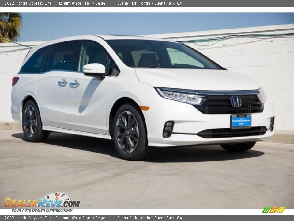 2022 Honda Odyssey Elite Platinum White Pearl / Beige Photo #1
