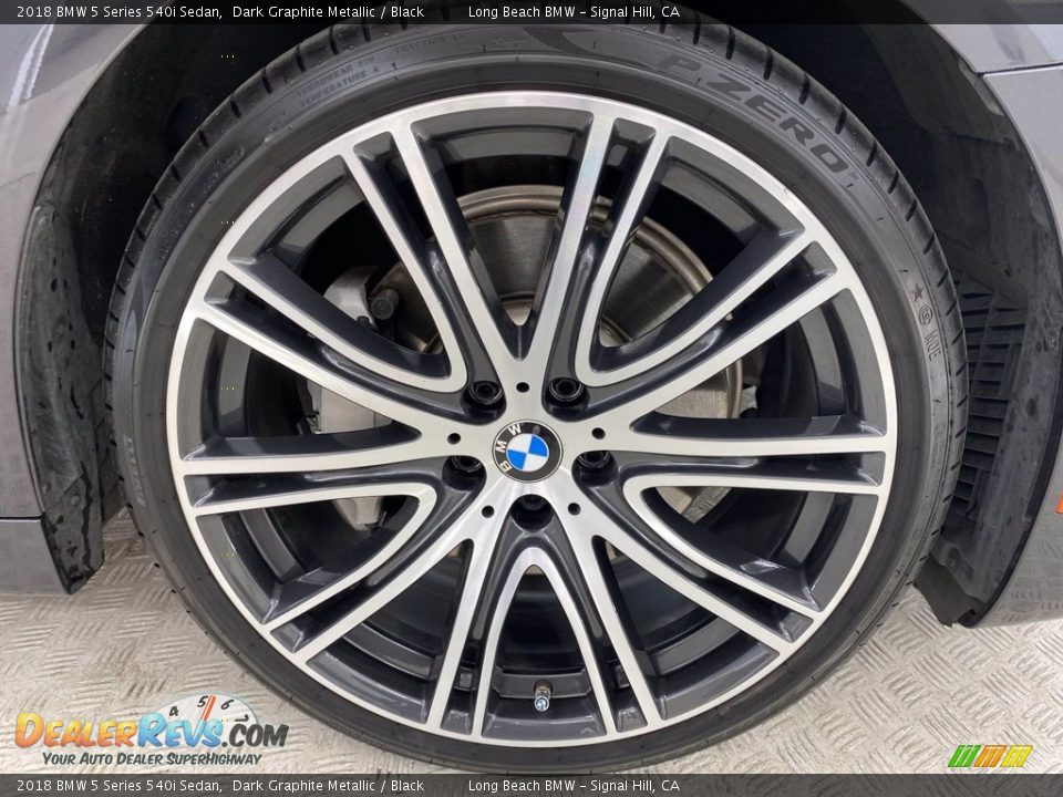 2018 BMW 5 Series 540i Sedan Dark Graphite Metallic / Black Photo #6