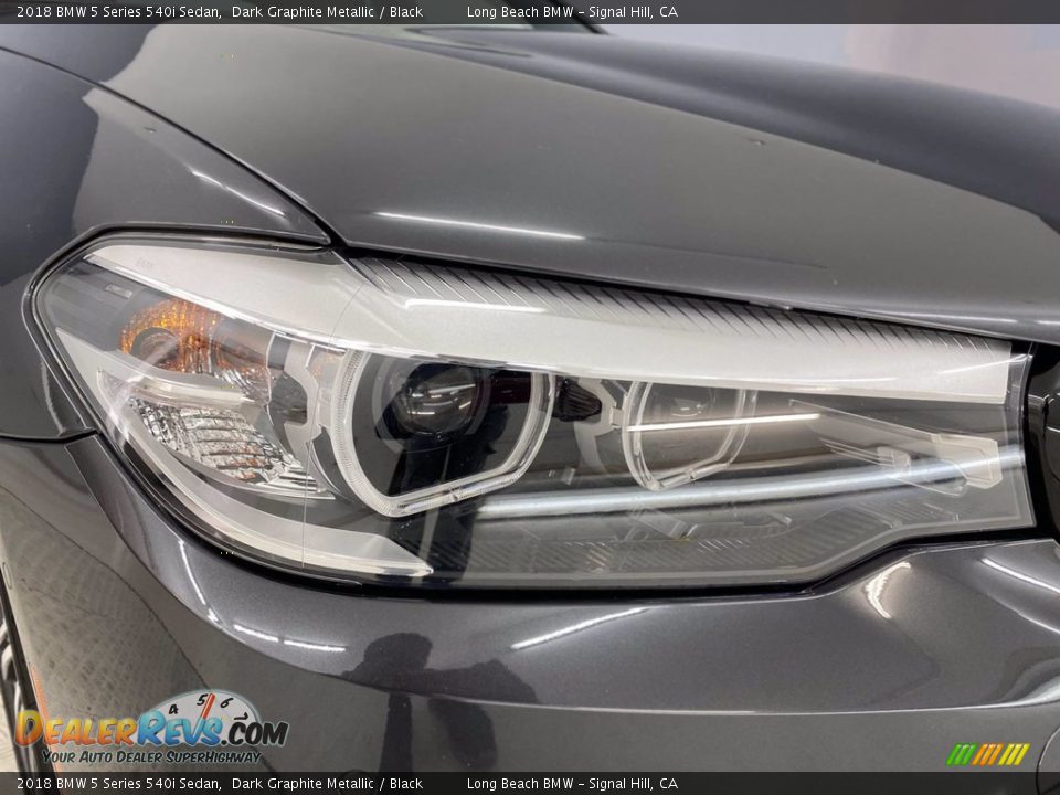 2018 BMW 5 Series 540i Sedan Dark Graphite Metallic / Black Photo #7