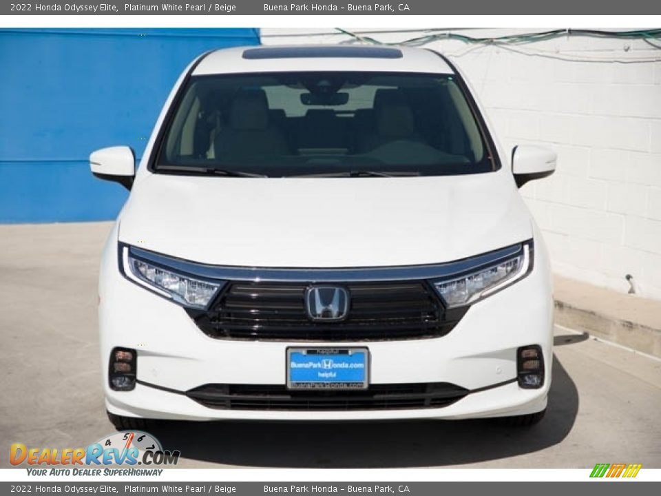 2022 Honda Odyssey Elite Platinum White Pearl / Beige Photo #3
