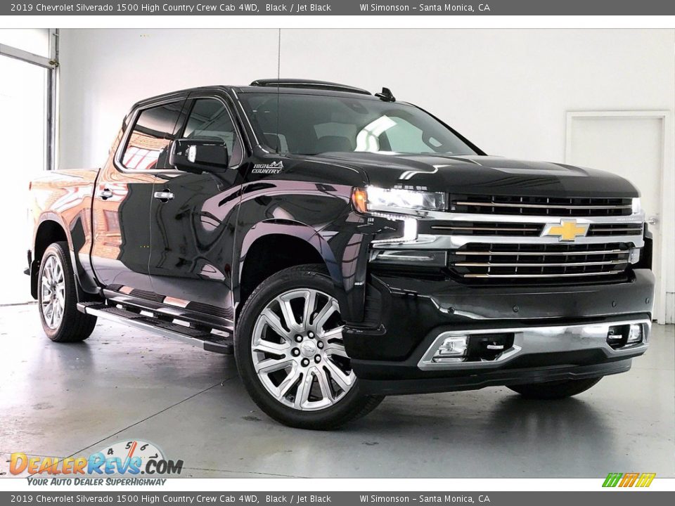 2019 Chevrolet Silverado 1500 High Country Crew Cab 4WD Black / Jet Black Photo #34