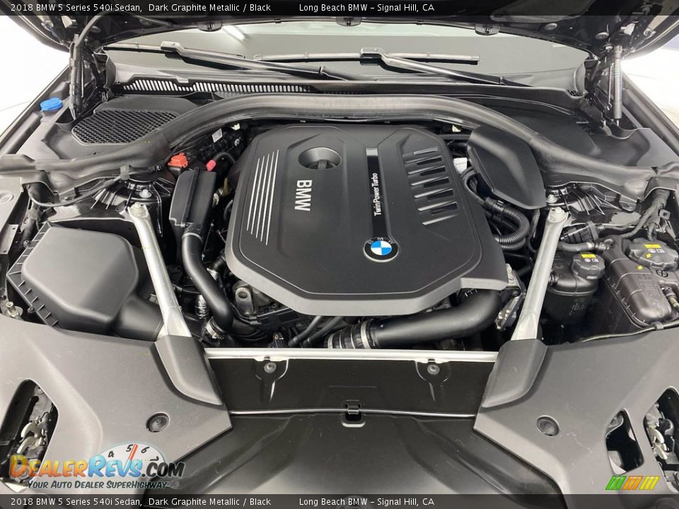 2018 BMW 5 Series 540i Sedan Dark Graphite Metallic / Black Photo #12
