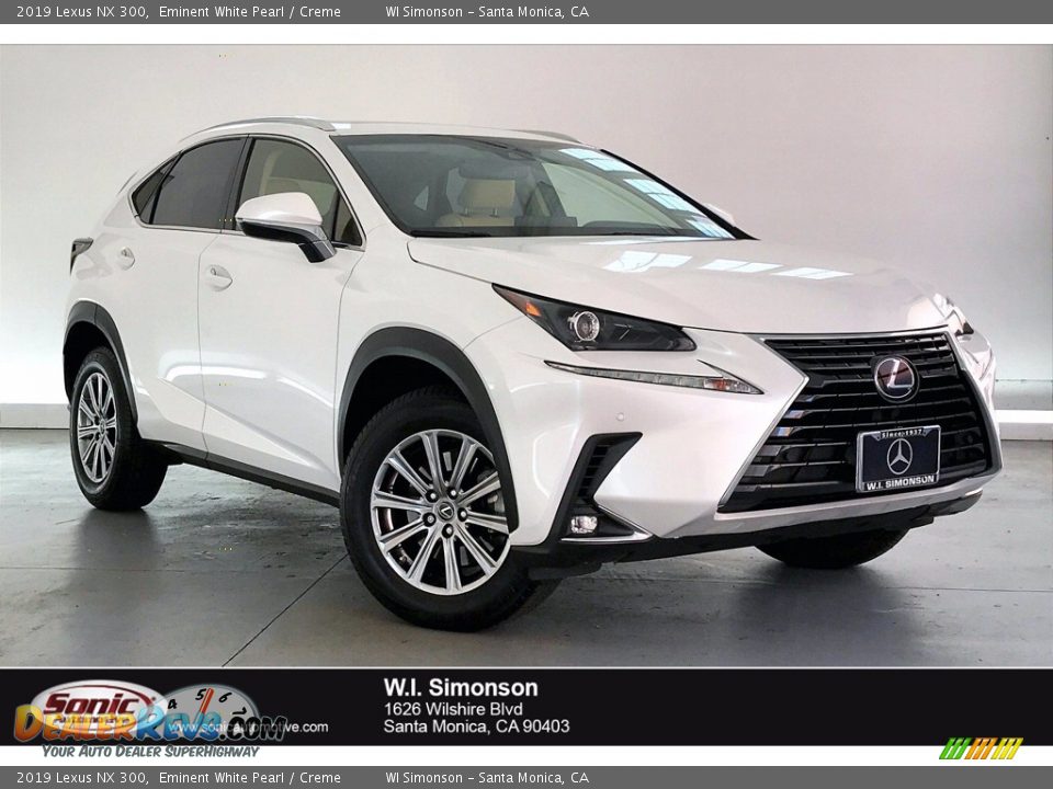 2019 Lexus NX 300 Eminent White Pearl / Creme Photo #1