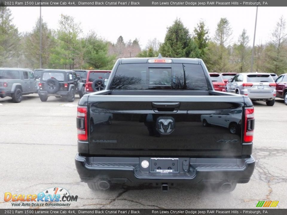 2021 Ram 1500 Laramie Crew Cab 4x4 Diamond Black Crystal Pearl / Black Photo #6