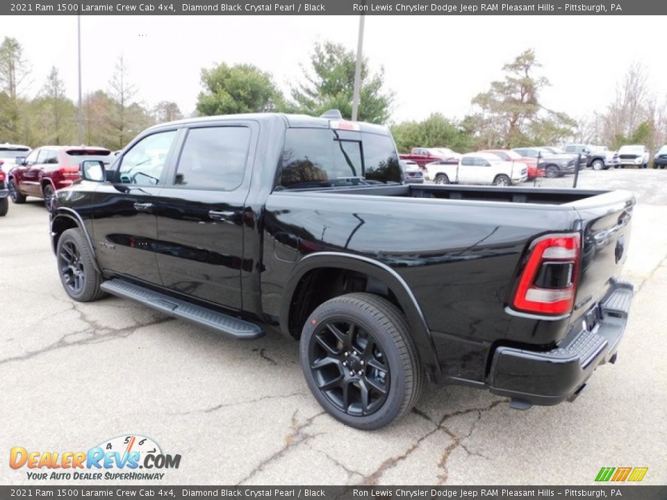 2021 Ram 1500 Laramie Crew Cab 4x4 Diamond Black Crystal Pearl / Black Photo #8