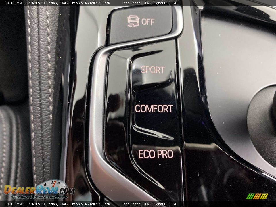 2018 BMW 5 Series 540i Sedan Dark Graphite Metallic / Black Photo #28