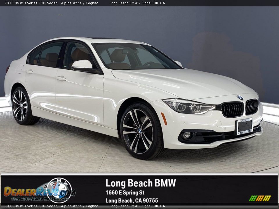 2018 BMW 3 Series 330i Sedan Alpine White / Cognac Photo #1