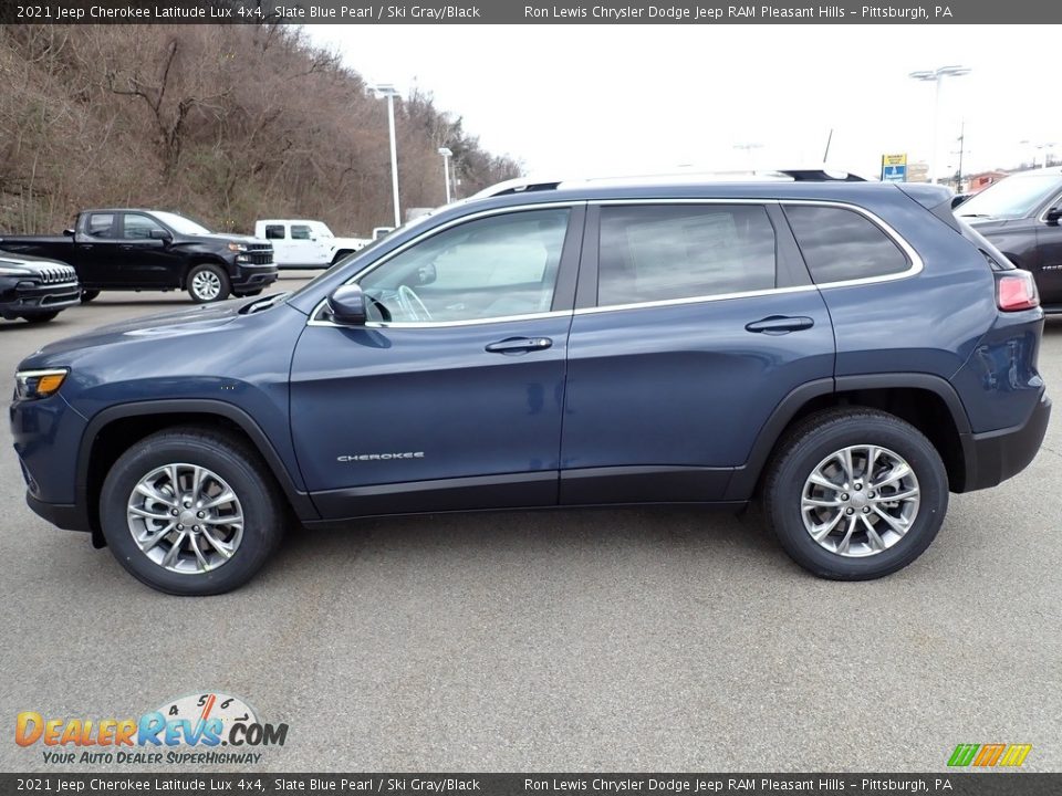 2021 Jeep Cherokee Latitude Lux 4x4 Slate Blue Pearl / Ski Gray/Black Photo #2