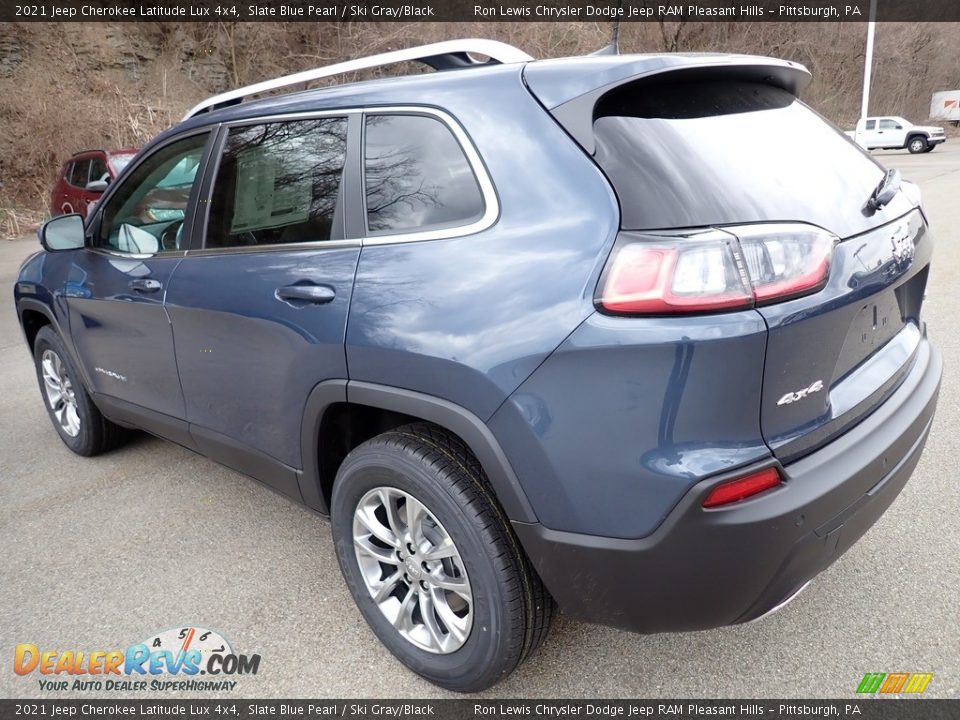 2021 Jeep Cherokee Latitude Lux 4x4 Slate Blue Pearl / Ski Gray/Black Photo #3