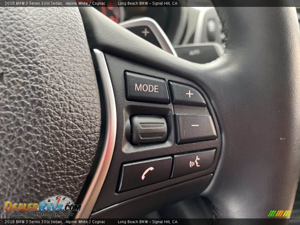 2018 BMW 3 Series 330i Sedan Alpine White / Cognac Photo #20